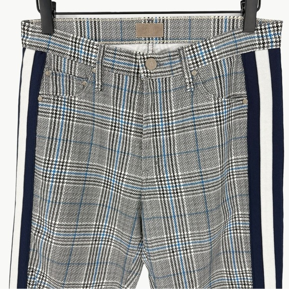MOTHER The Insider Cropped Ankle Pants | Sz 28 | Grey/Blue Plaid - Picture 6 of 12